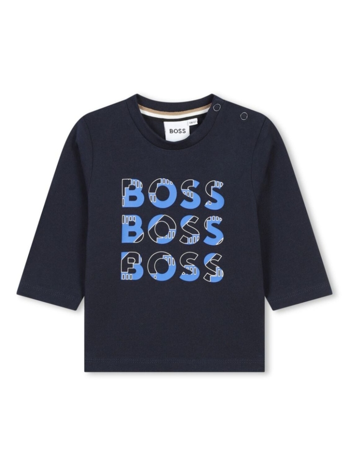 

BOSS Kidswear футболка с логотипом, синий