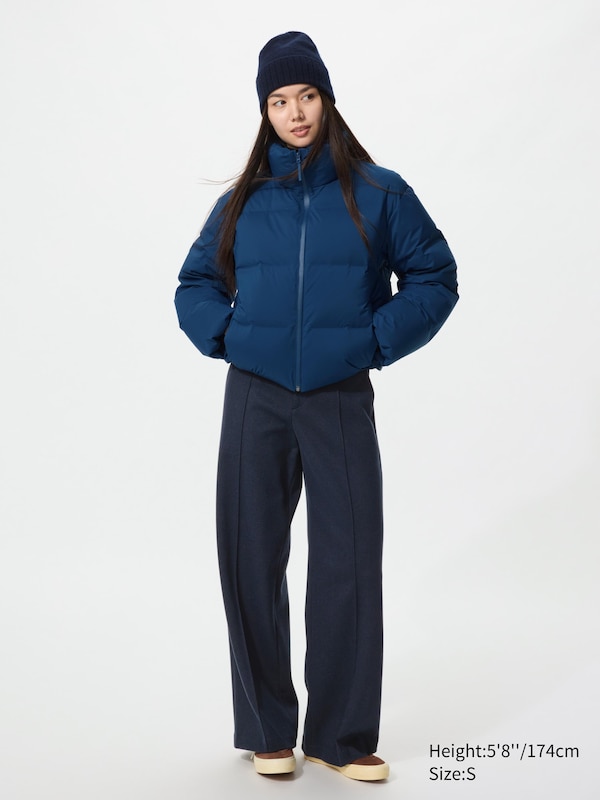 

Широкие брюки из начесанного джерси (удлиненные) Uniqlo, 69 navy