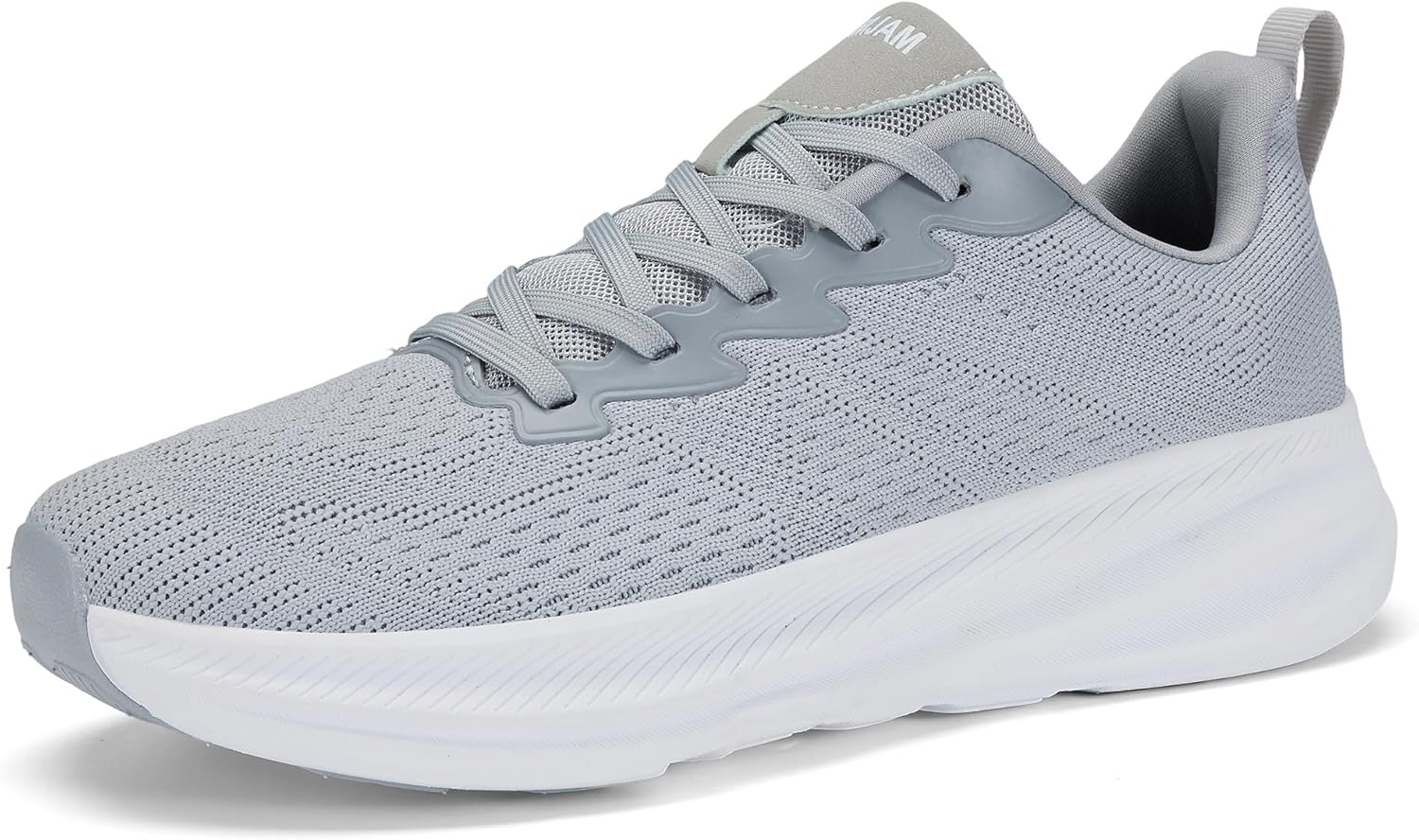 

Мужские кроссовки VAMJAM с широкой посадкой для бега, с широкой передней частью, удобные, дышащие, спортивные теннисные кроссовки, легкие повседневные обувь для ходьбы, светло-серый