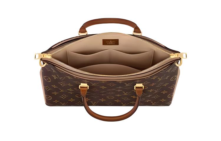 LOUIS VUITTON Pallas Canvas Coated, Calfskin Legend, женская коричневая сумка через плечо Regular — фото 4