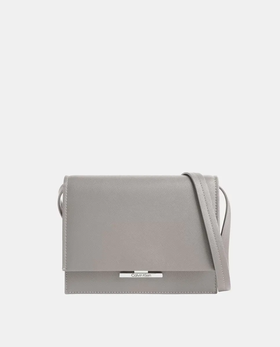 

Сумка на плечо из сафьяновой кожи Calvin Klein, цвет Gris