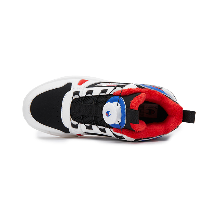Champion Kids Детские кроссовки для скейтбординга с высоким верхом, нескользящие, износостойкие, дышащие, черно-синие — фото 3