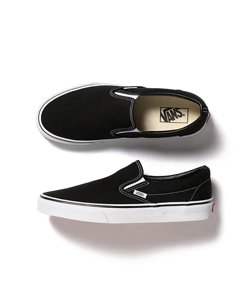 Мужские кеды VANS слипоны чёрные