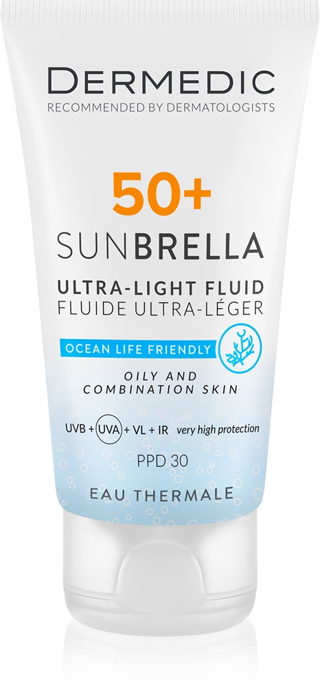 Эмульсия для загара Sunbrella для жирной кожи Dermedic, spf 50+ 40 мл