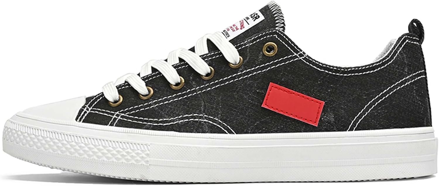 

Джинсовые повседневные туфли, бордшуты, сезонная обувь, модные тканевые кеды, классические мужские спортивные туфли Generic, черный