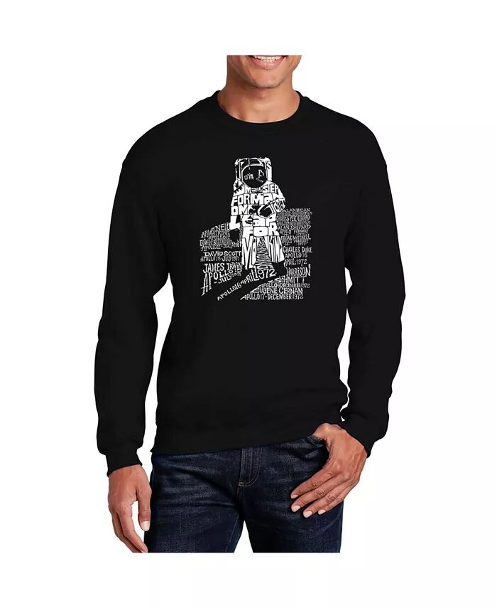 

Мужская толстовка Word Art Astronaut с круглым вырезом LA Pop Art, черный