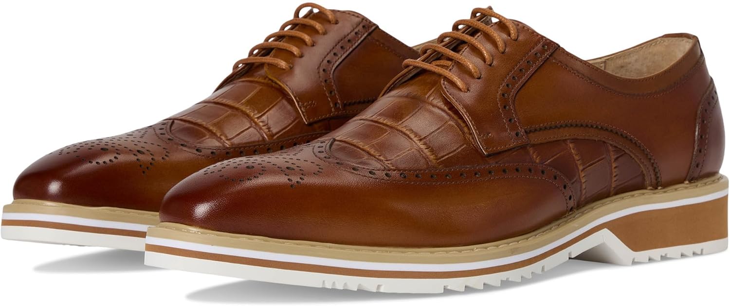 

Мужские ботинки Stacy Adams Beaumont с крыльями и шнуровкой, Tan