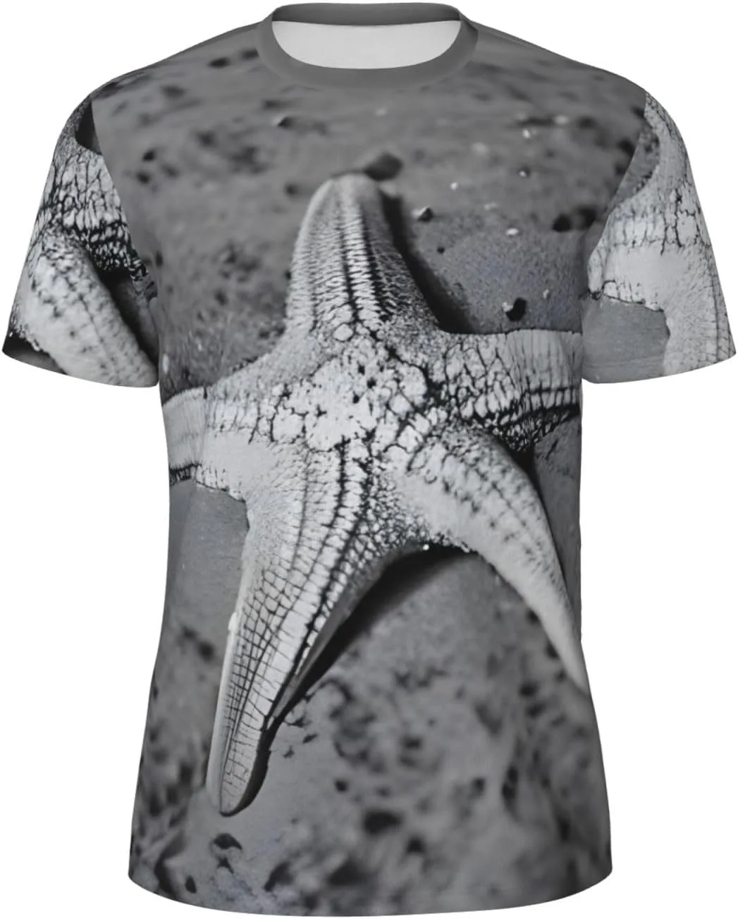 

Футболка мужская летняя с принтом морской звезды и ракушки, легкая и дышащая SDFHU