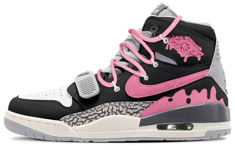 

Кроссовки Jordan Legacy 312 Vintage Basketball Shoes Men High-top Pink, черный