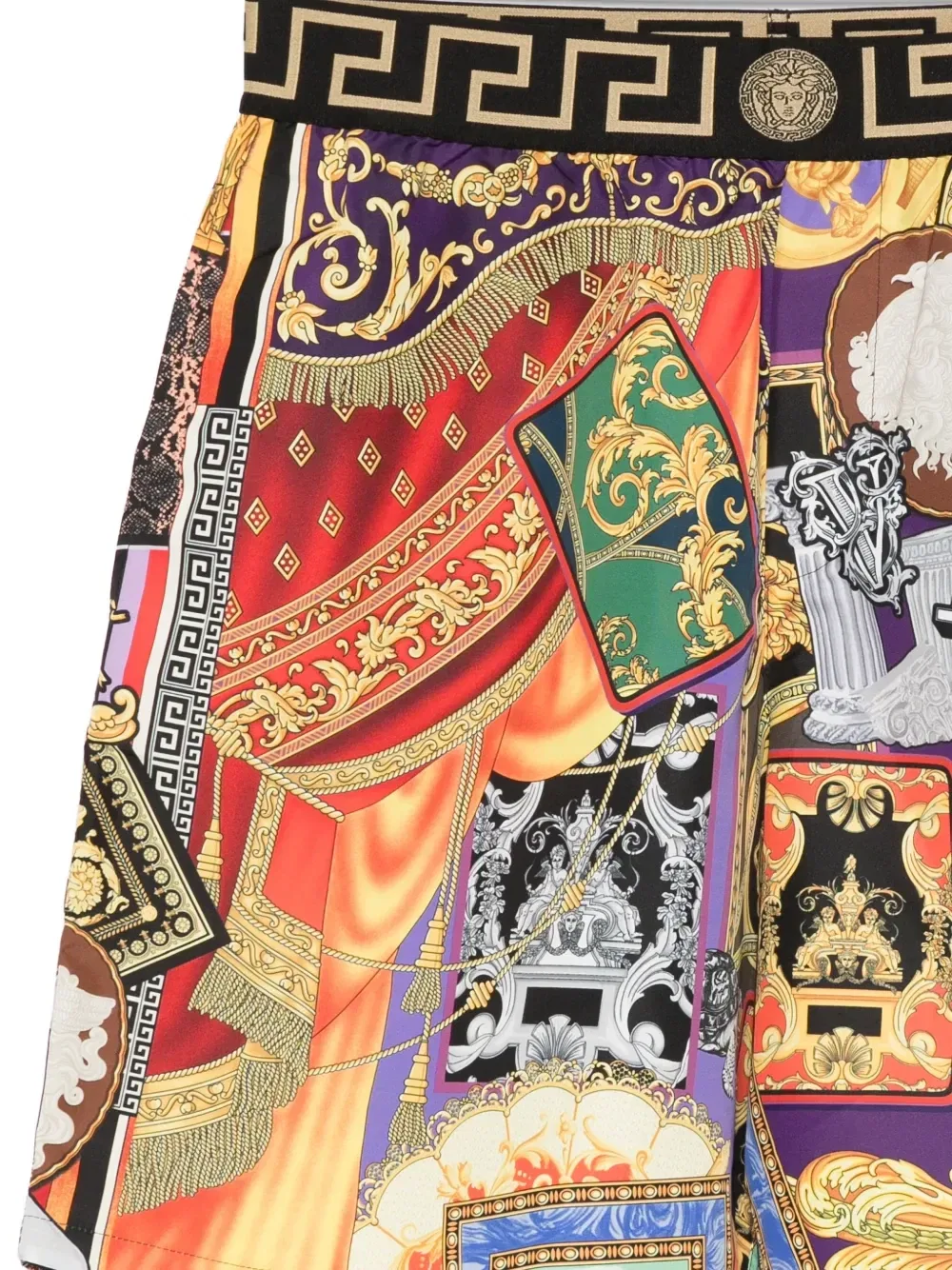 Шорты для купания с барочным принтом VERSACE, желтый — фото 3