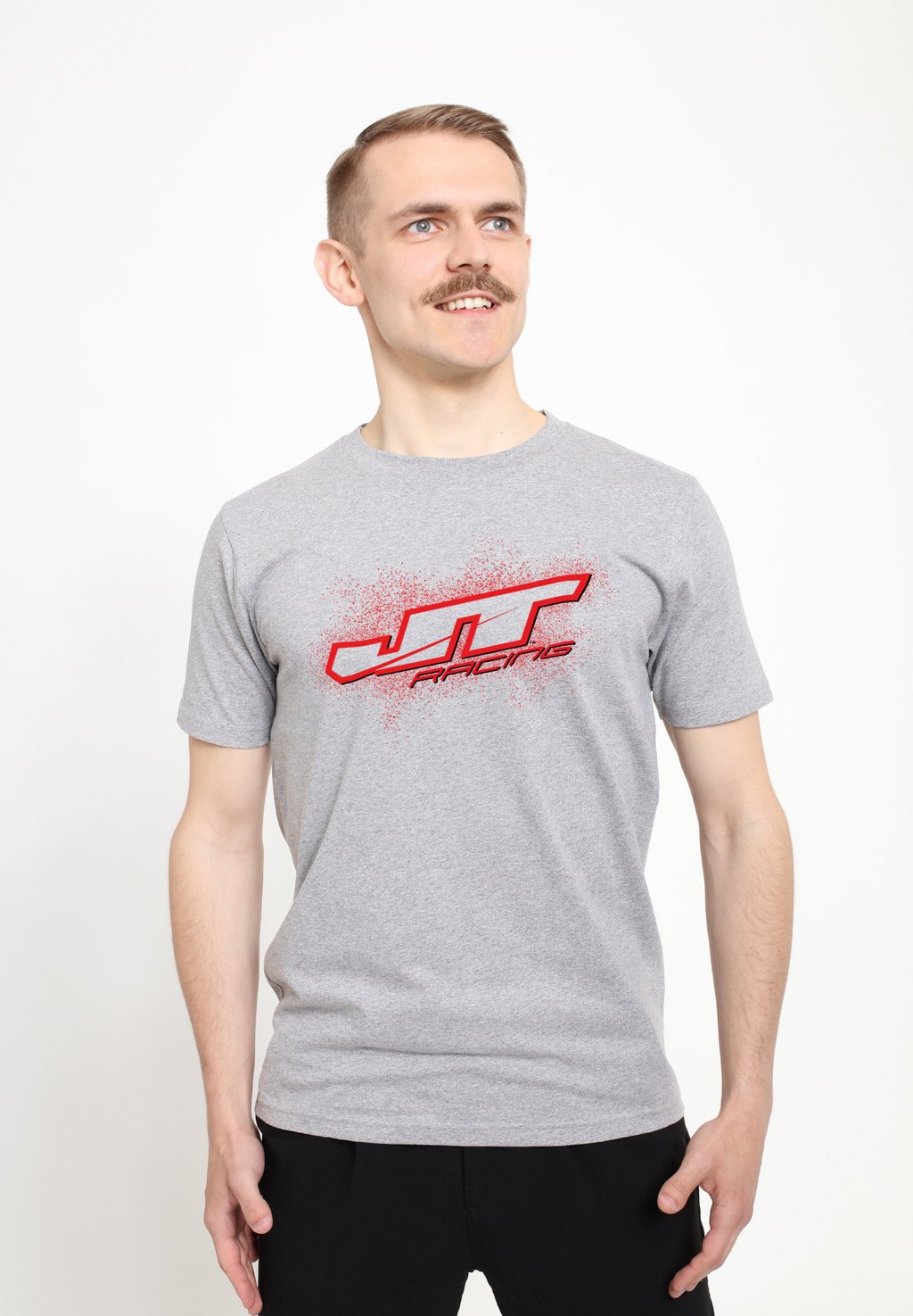 

Футболка с принтом JT RACING SPLATTER LOGO Henry Tiger, цвет Heather Grey