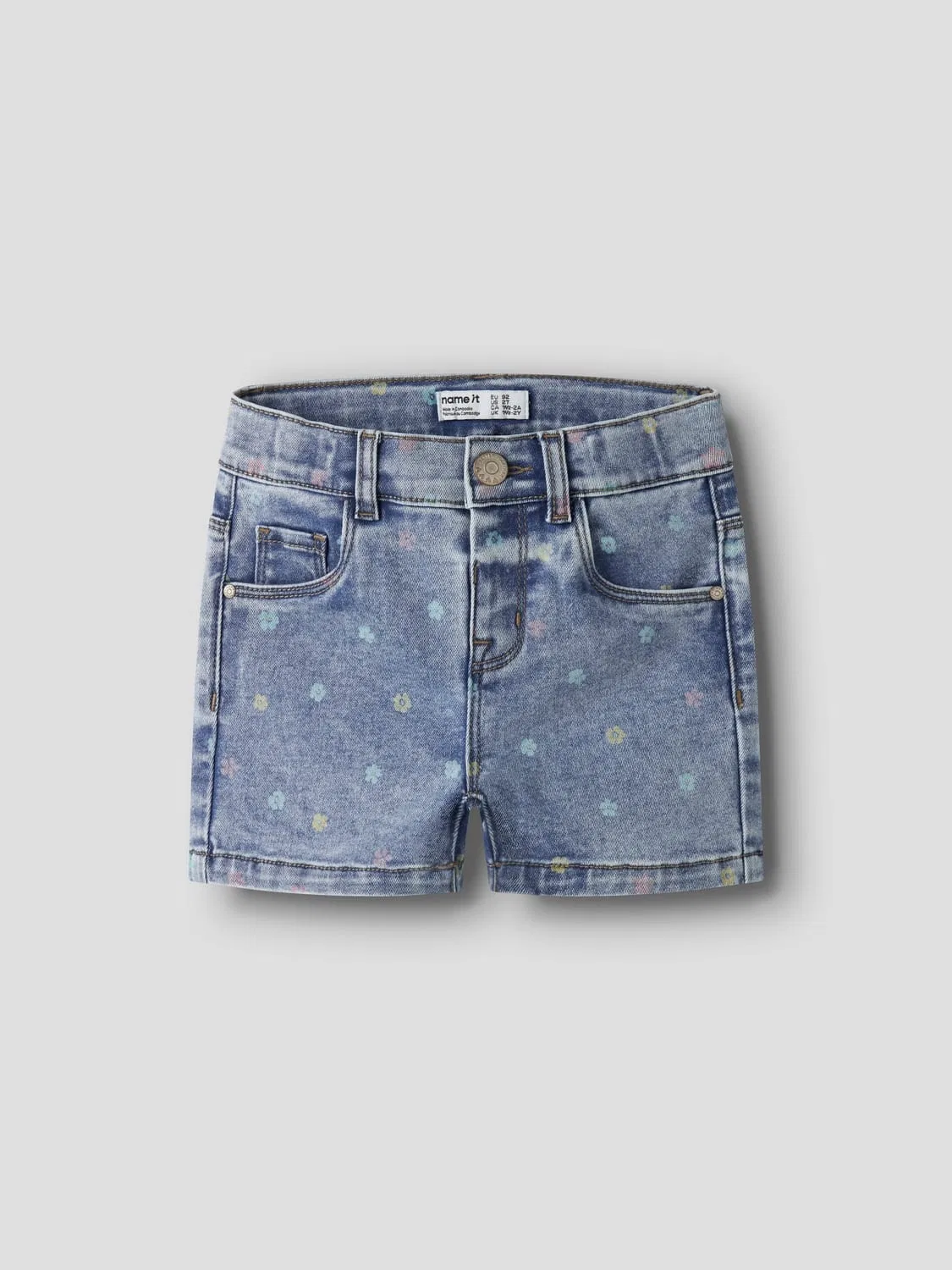Шорты джинсовые с принтом, Name it, medium blue denim — фото 4