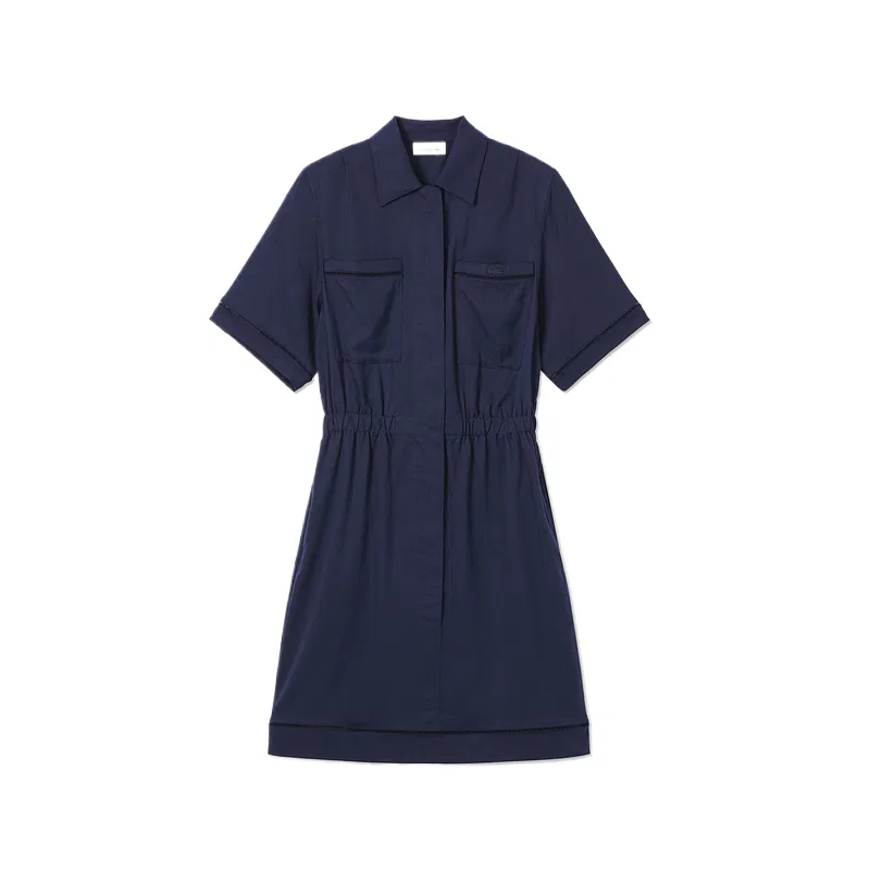 Платье женское с коротким рукавом LACOSTE, 166/Navy Blue