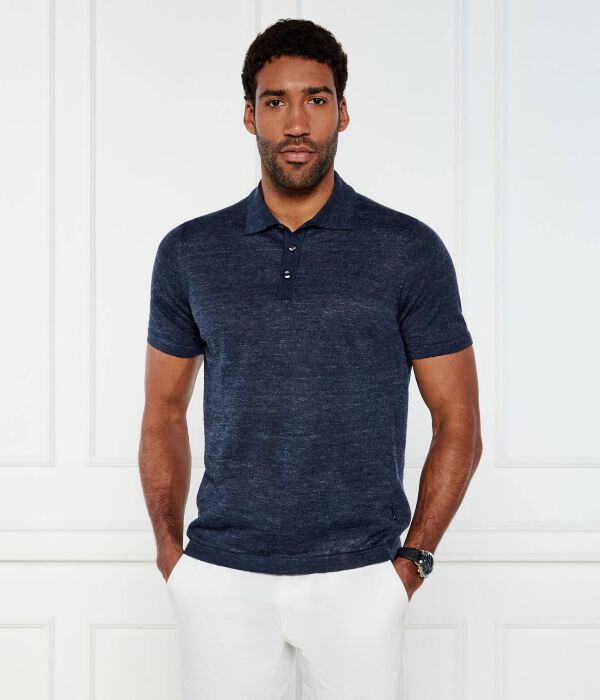 

Льняная рубашка поло Рико Regular fit Sand Copenhagen, синий