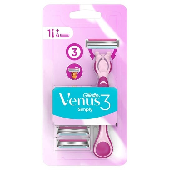 

Бритва + 4 лезвия Gillette 3, Venus Simply