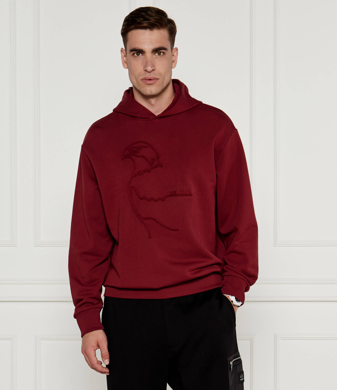 

Толстовка Armani Exchange Relaxed fit, бордо