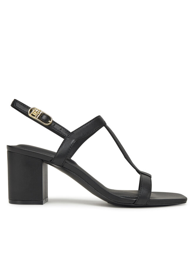 Сандалии Leather Block Heel Sandal FW0FW08532 Tommy Hilfiger, черный