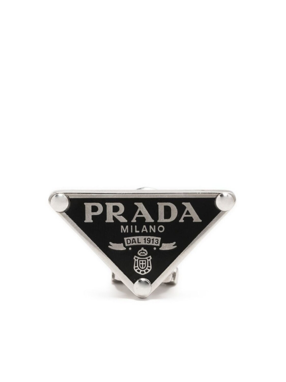 

Серьга с логотипом Prada, серебряный