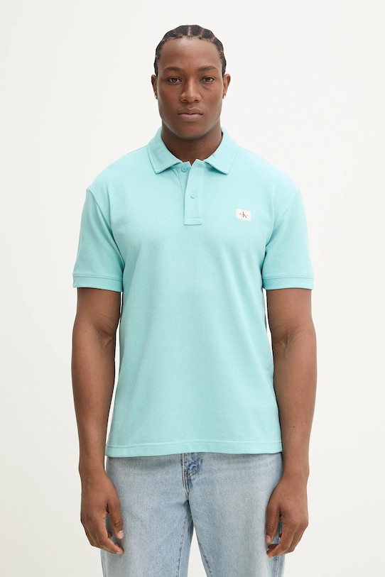 

Поло Calvin Klein Jeans, бирюзовый