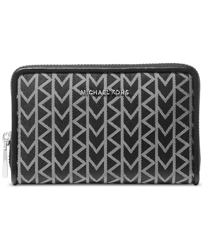 

Чехол для карт Jet Set Small с застежкой-молнией Michael Kors, черный