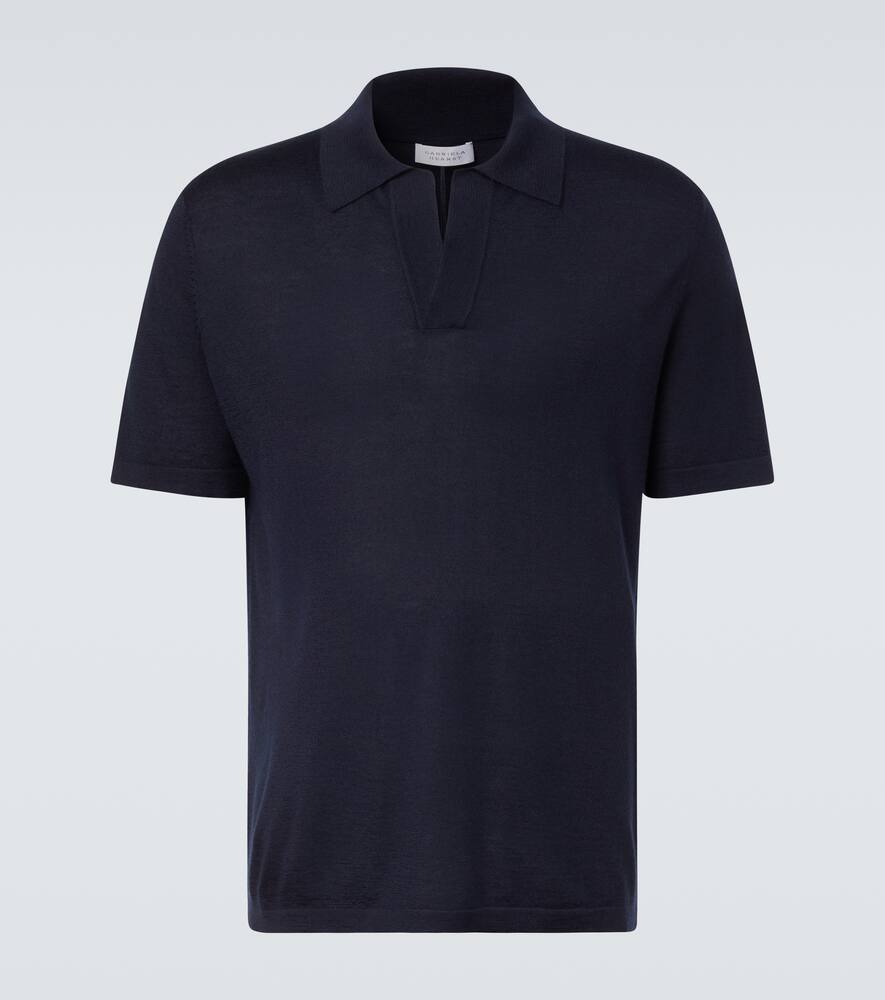 

Кашемировый и шёлковый поло свитер Gabriela Hearst, Navy