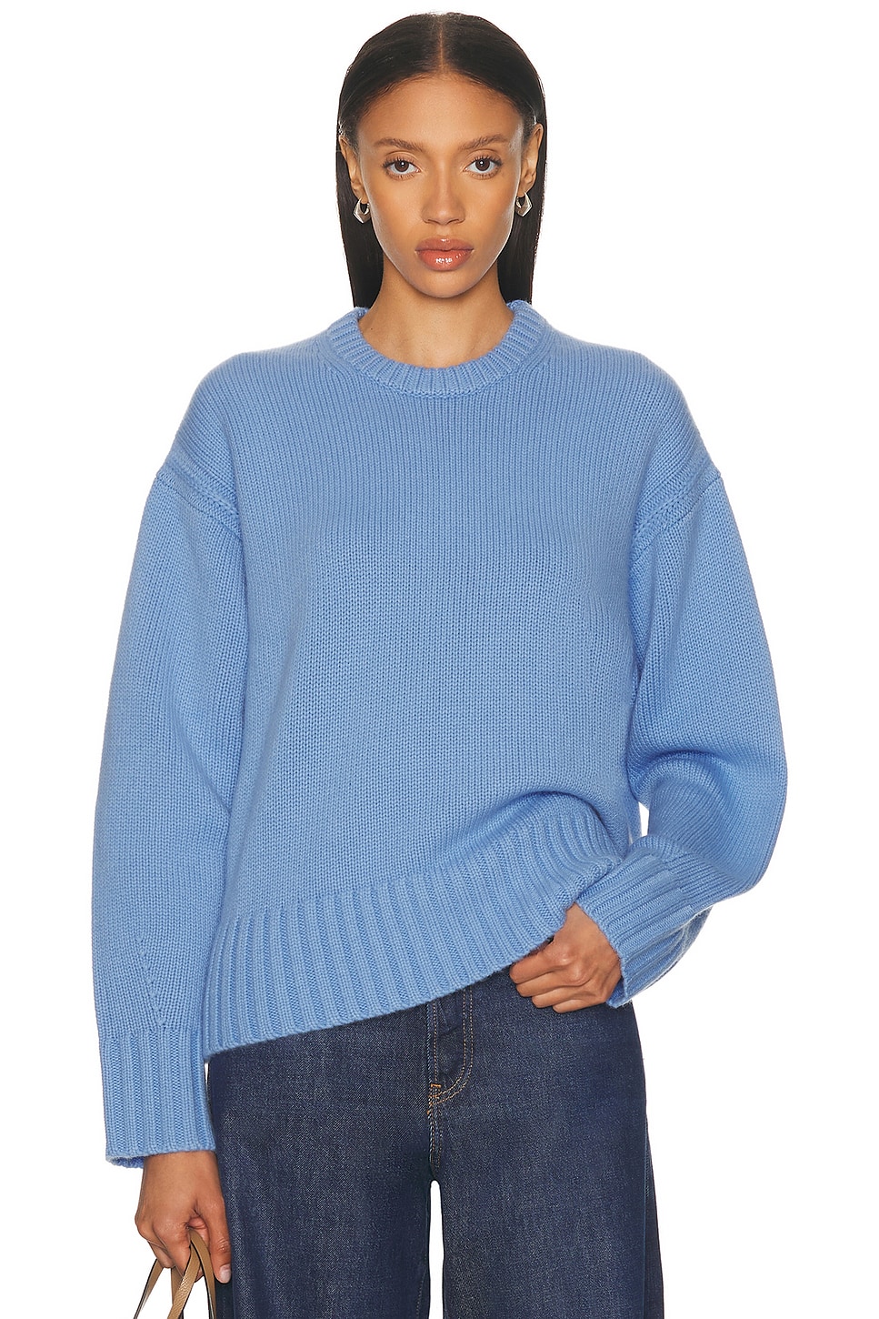 

Уютный кашемировый свитер Crew Guest In Residence, French Blue