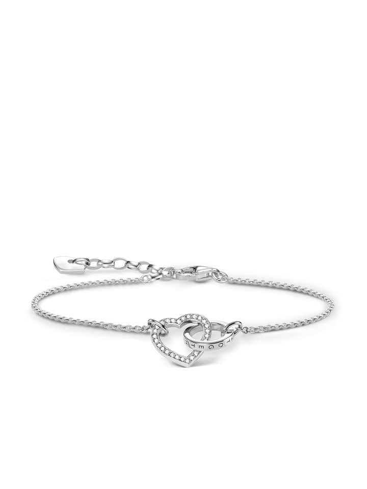 

Thomas Sabo Маленький браслет «Вместе сердце» из серебра и белого цвета