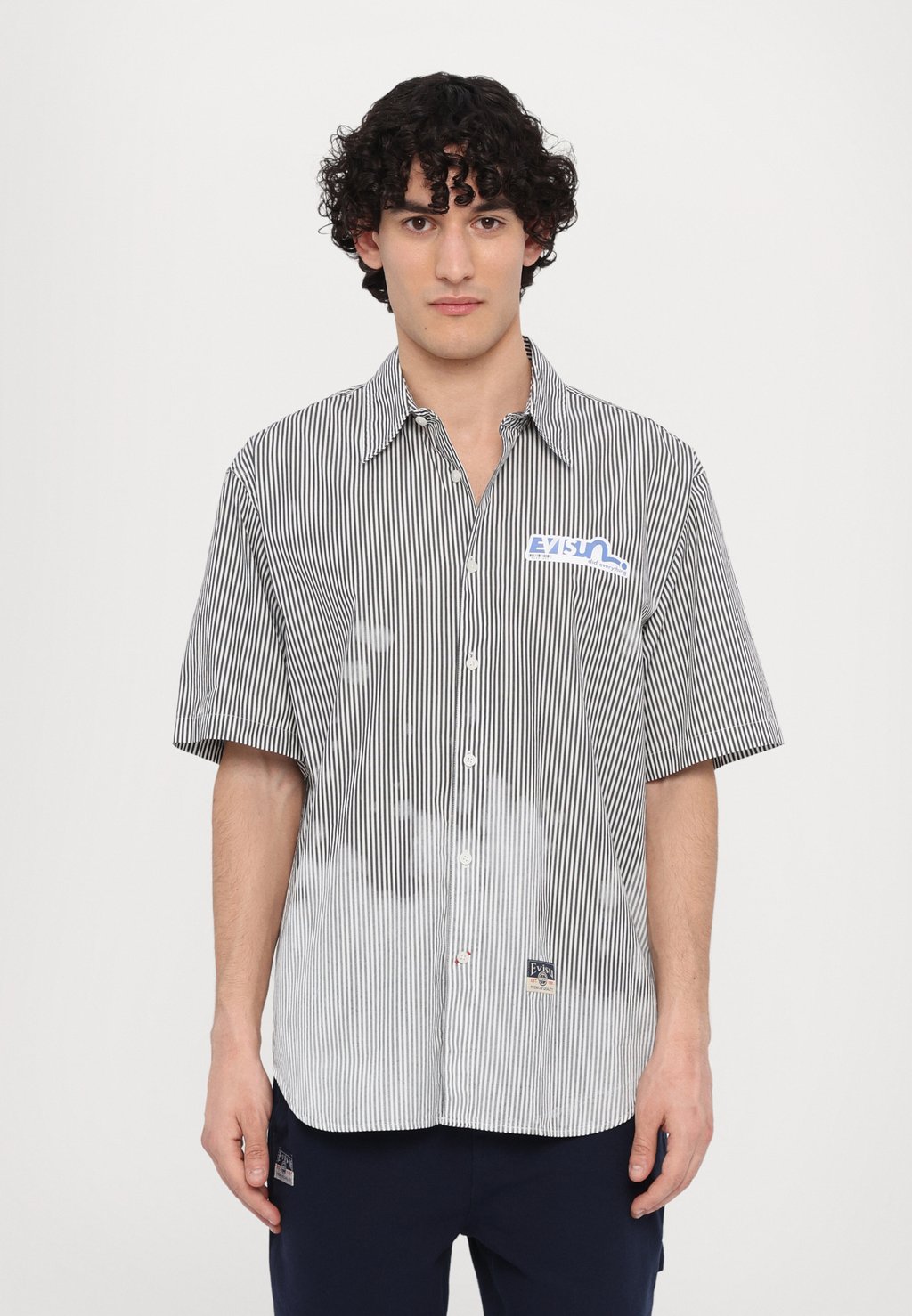 

Рубашка STRIPED SHIRT STICKER LOGO Evisu, белый