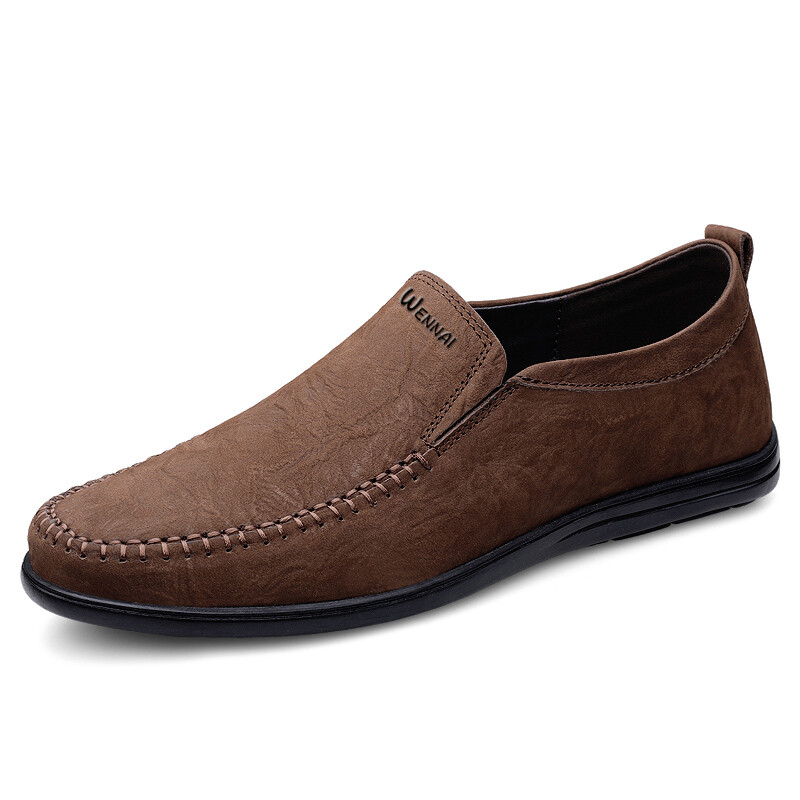 Туфли Men"s Casual Men Low-Top Dark Brown Wen Nai — фото 2