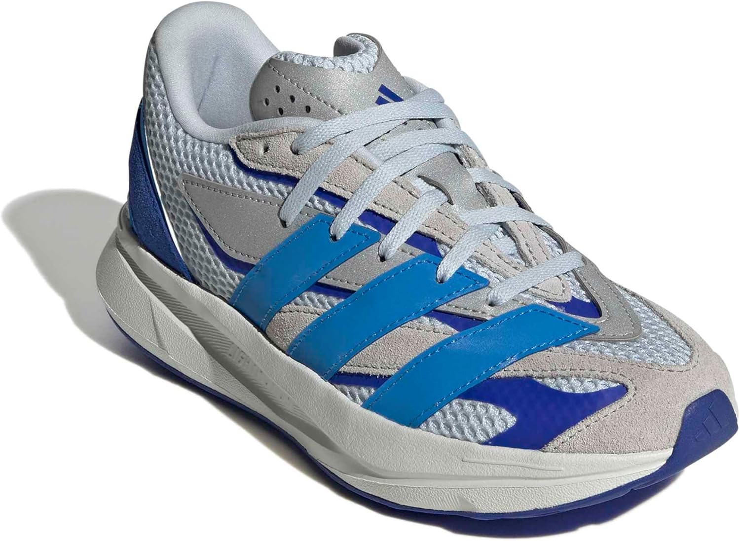 Кроссовки adidas для мальчиков Lightblaze на шнуровке, серый — фото 4