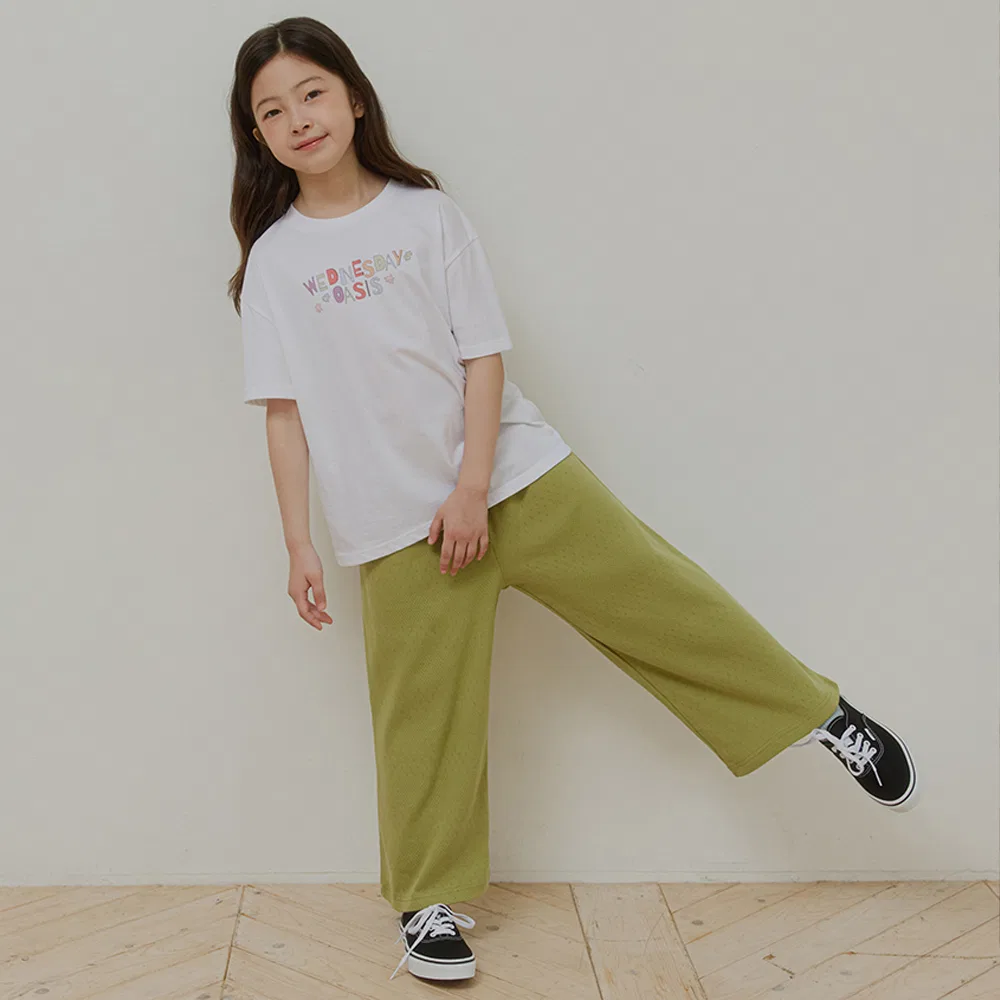 Детские спортивные брюки Button Banding оливкового цвета от Wednesdayoasis Kids — фото 3