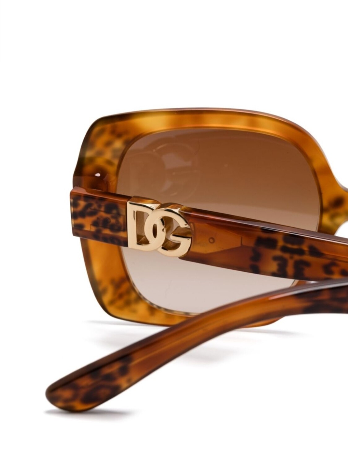 Dolce & Gabbana Eyewear солнцезащитные очки в массивной оправе, коричневый — фото 3