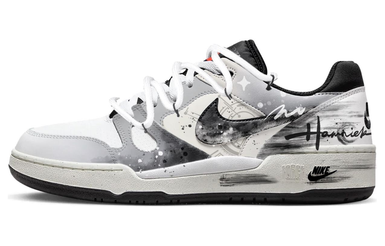 

Кроссовки Nike Full Force Skateboarding Shoes Men Low-top Black/White/Silver, черный