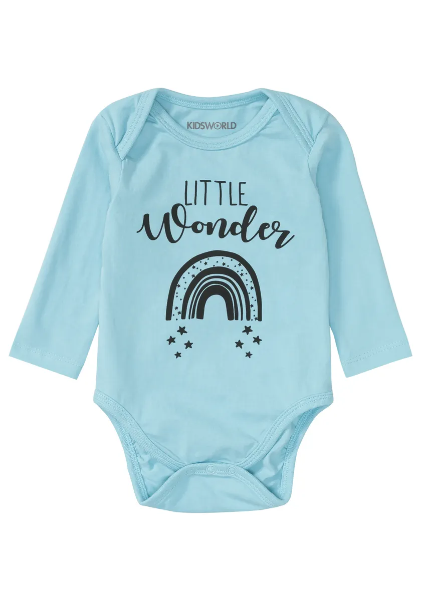 

KIDSWORLD Боди "Baby Body Sayings, Little Wonder", из натурального хлопка, белый