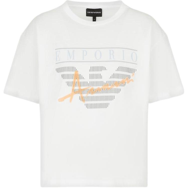 

Женский белый топ EMPORIO ARMANI