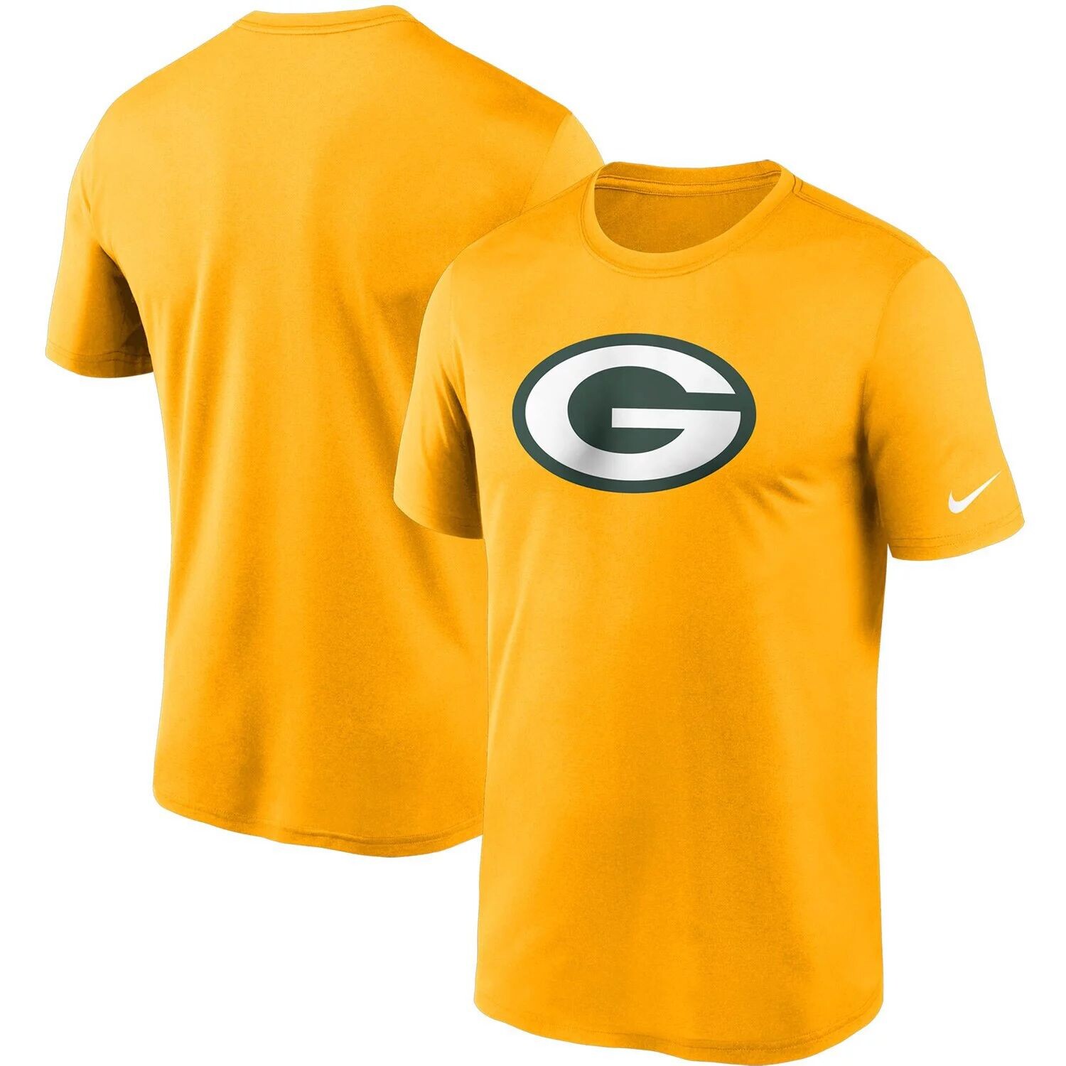 

Мужская золотистая футболка с логотипом Green Bay Packers Essential Legend Performance Nike, Желтый, Мужская золотистая футболка с логотипом Green Bay Packers Essential Legend Performance Nike