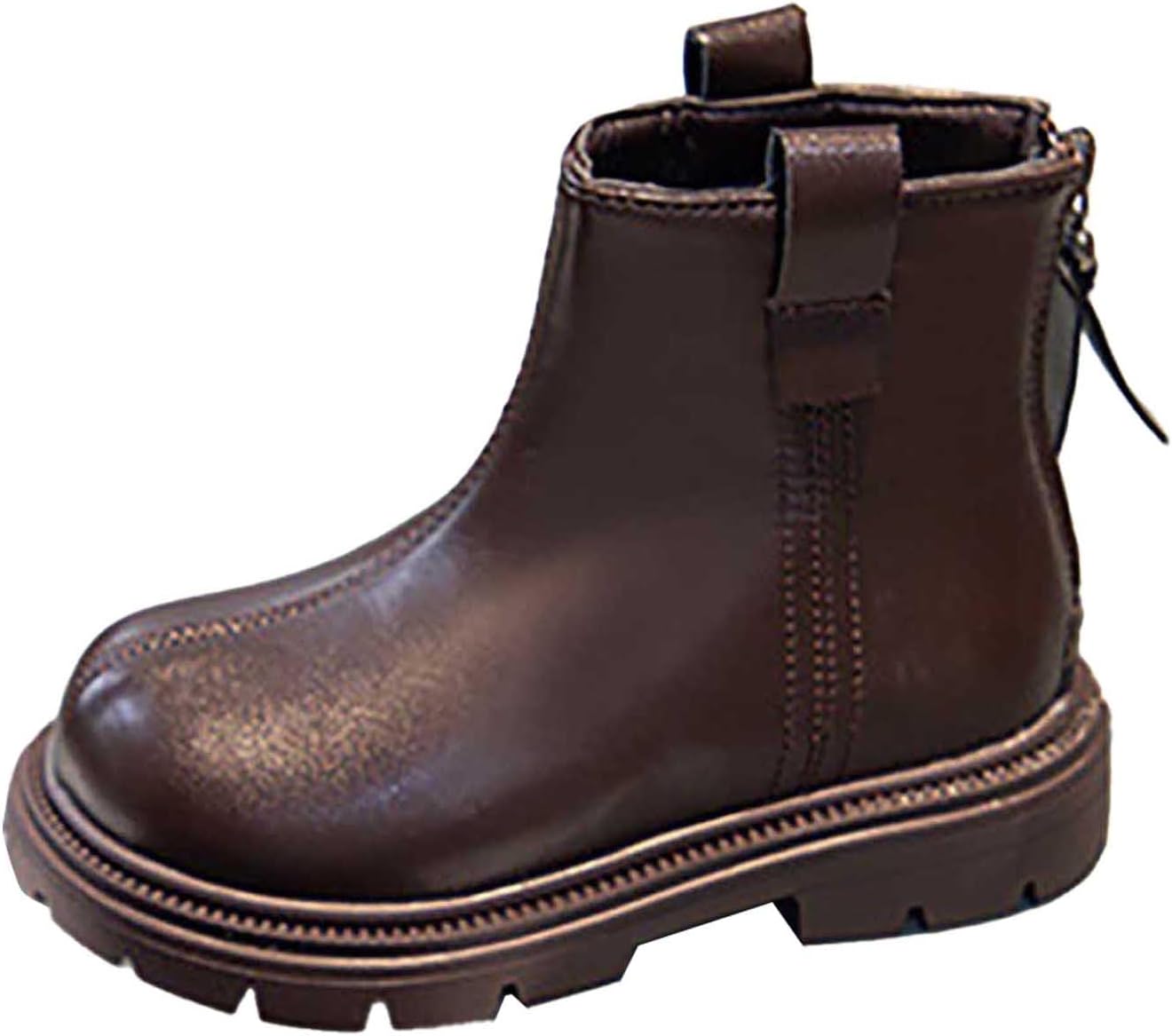 

Детские ботильоны для девочек с боковой молнией, милым бантом, зимние снежные сапожки 2025 года, водонепроницаемые, с нескользящей подошвой, короткие, удобные, на массивной подошве, боевые ботинки Generic, A03 Brown