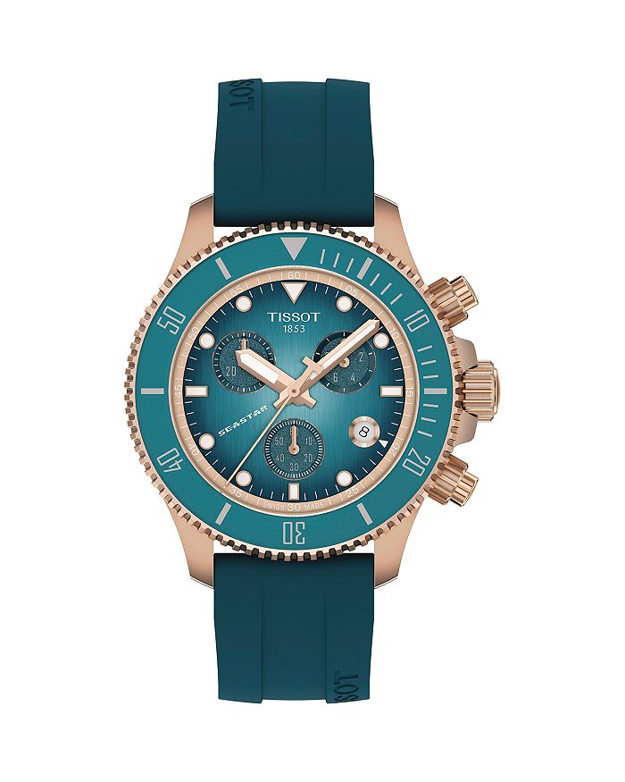 

Seastar 1000 Chronograph, 38 мм Tissot, синий