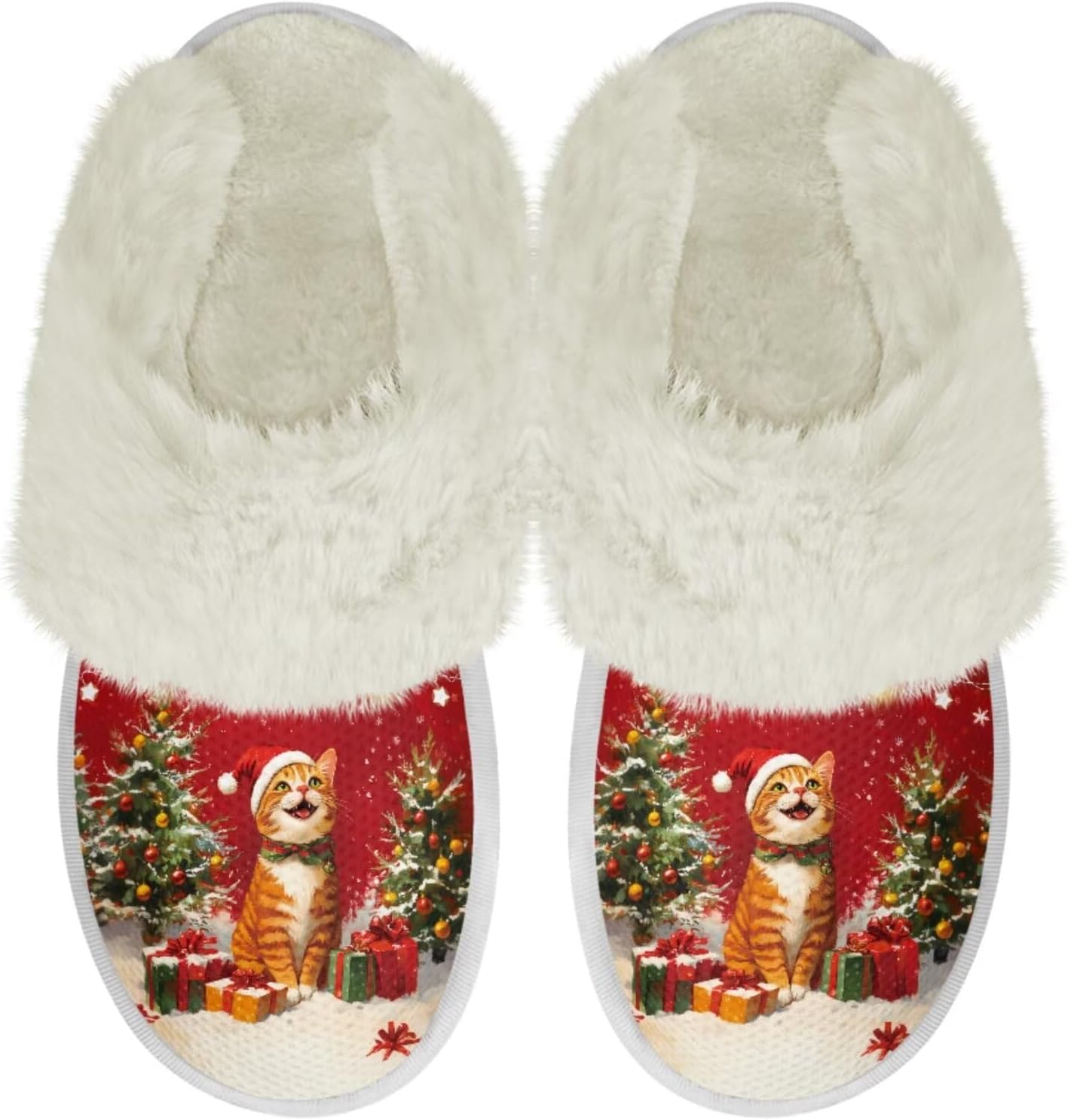 

Унисекс пушистые тапочки мягкие уютные зимние домашние тапочки для женщин и мужчин, легкие тапочки для пары, теплые домашние обувь Chririnla, Cute Cat