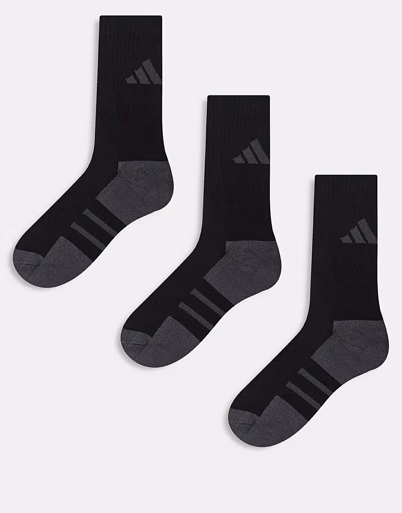 

Носки Adidas Running Essentials Crew черного и серого цвета, 3 упаковки Adidas Performance