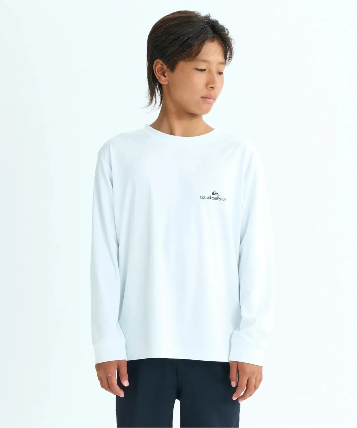 Рашгард с длинным рукавом Quiksilver DOUBLE LOGO LS YOUTH, из полиэстера, черный — фото 4
