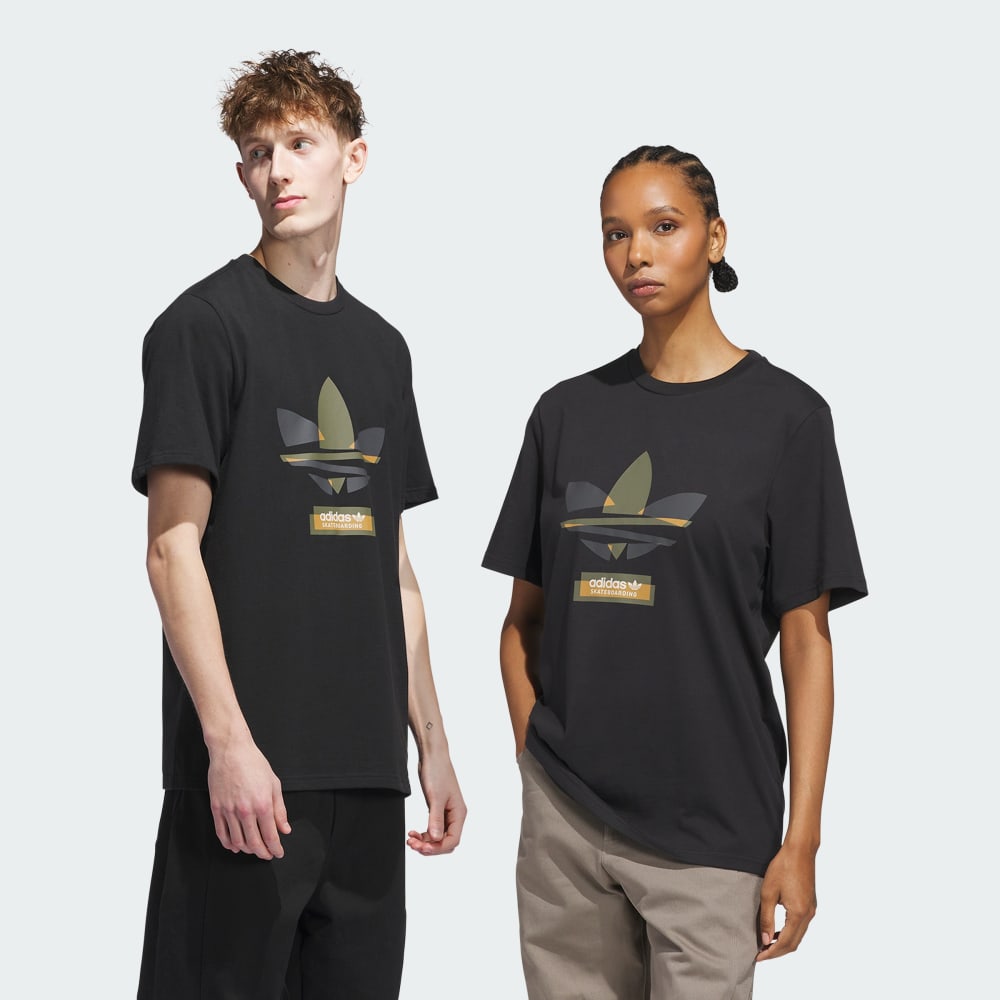

Футболка Adidas Skateboarding Trefoil Tee, цвет Black/Olive Strata