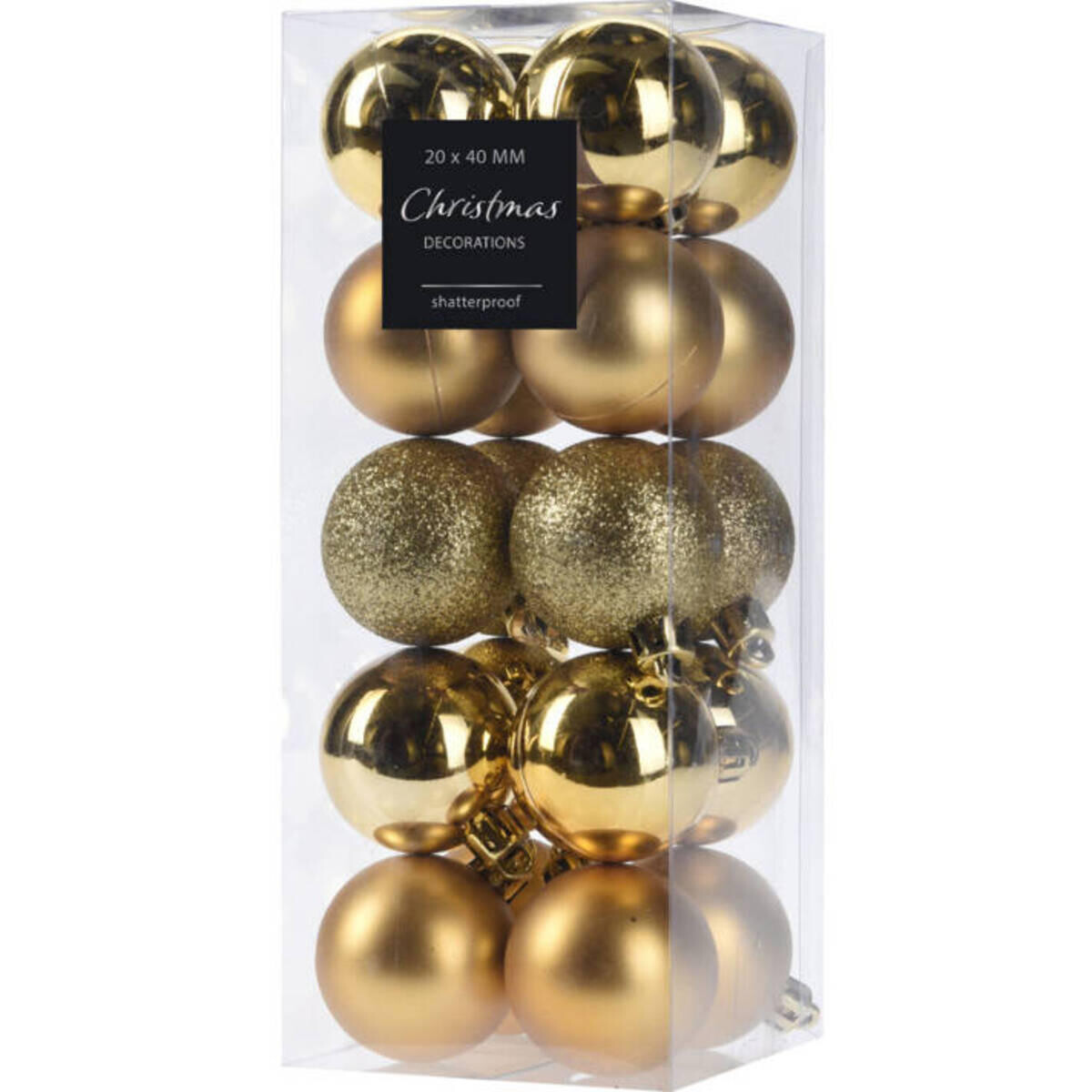 

Рождественские шары Home Styling Collection, 7,8x19,5x7,8 см, золотой