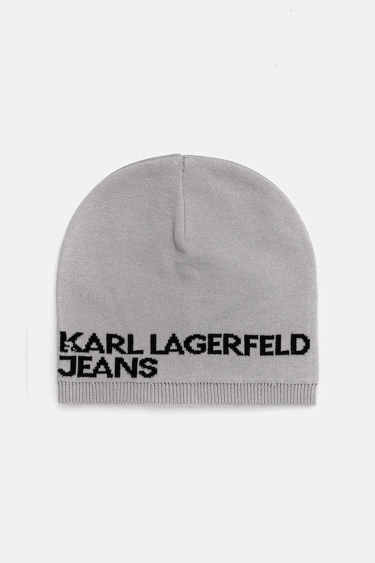 

Хлопковая шапка Karl Lagerfeld Jeans, серый