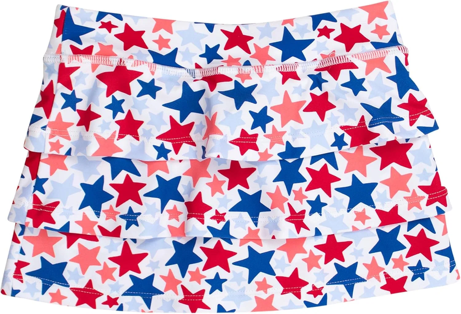Спортивная юбка-шорты для девочек UPF50+ RuffleButts, Star-spangled — фото 4