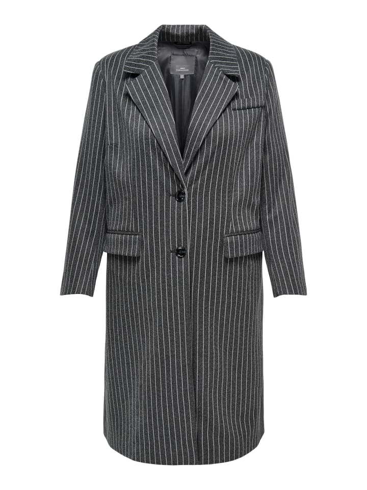 

Зимнее пальто ONLY Carmakoma, темно-серый меланж