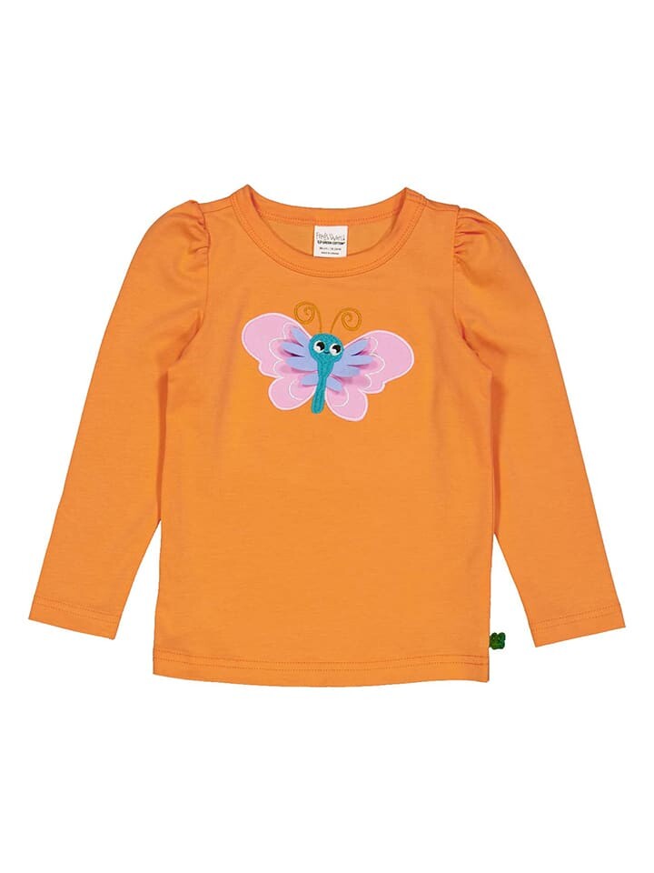 

Лонгслив Fred´s World by GREEN COTTON Hello butterfly, оранжевый