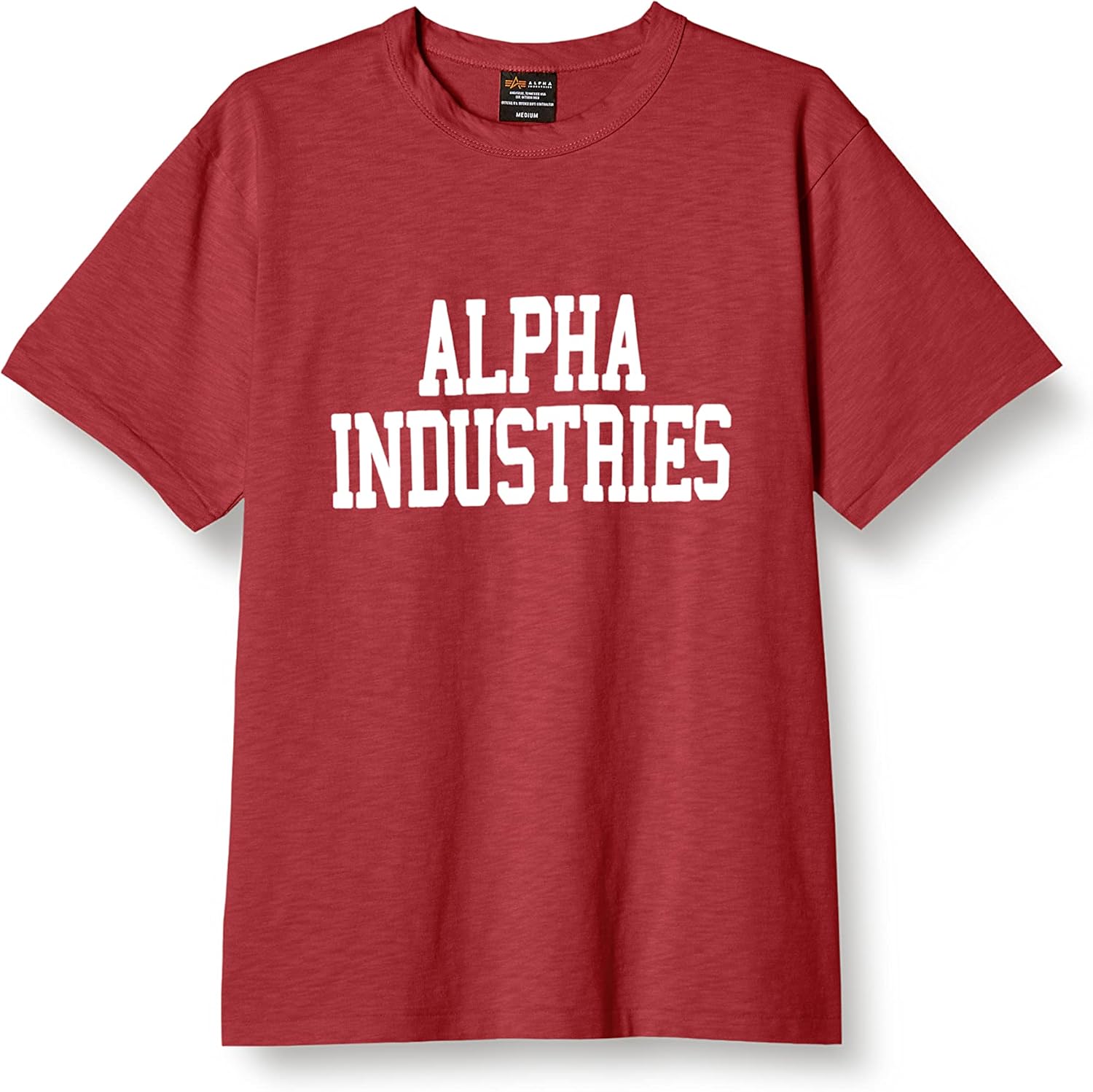 

Футболка Alpha Industries TC1535-2 с логотипом ALPHA и принтом в виде фактурной ткани Alpha Industries Inc, красный/бордовый