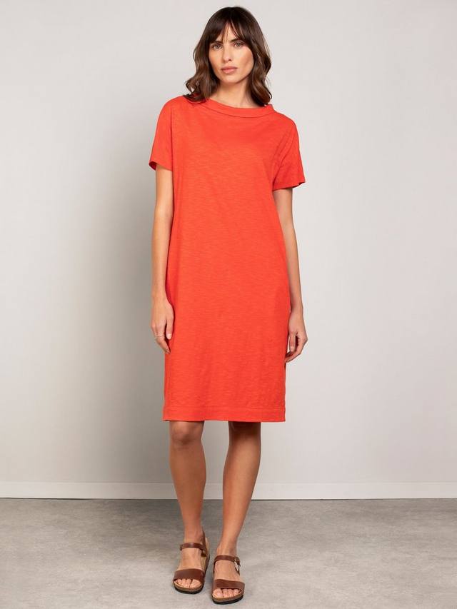 

Платье с воротником из мягкого джерси Celtic & Co., цвет Burnt Orange