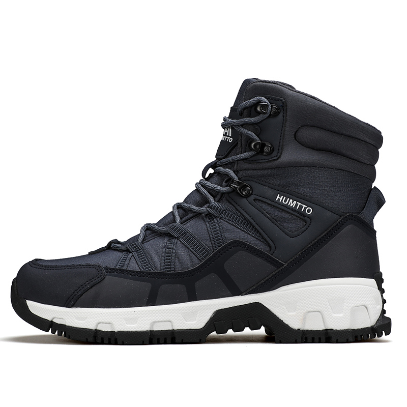 

Ботинки Abrasion Resistant Cushioning Balance Short Mid Calf Snow Boots Men's Blue Gray HUMTTO, Blue Gray